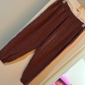 Pink leopard print sweats